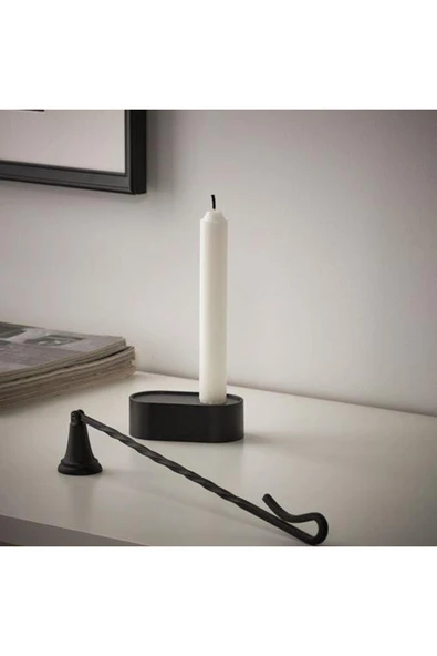 IKEA Mum Söndürme Aleti 33 cm MeridyenDukkan Metal Mum Söndürücü Siyah Renk - Resim 3