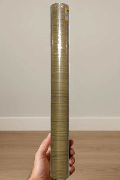 Yapışkanlı Asetat Kahverengi Ahşap Desenli 45x200 cm - 1 Adet - 1