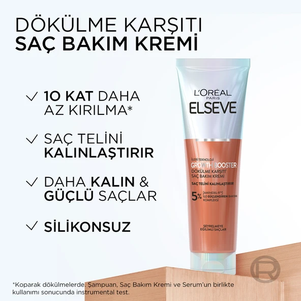 L'Oréal Paris Elseve Growth Booster Dökülme Karşıtı Saç Bakım Kremi 150ml - Resim 3