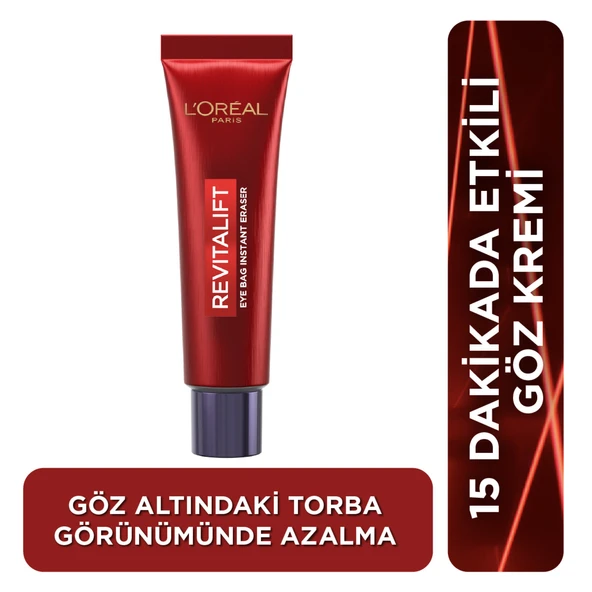 Loreal Paris Revitalift Lazer Eyebag Instant Eraser Göz Altı Torba Görünümüne Karşı Etkili Göz Kremi 15ml ürün görseli 1
