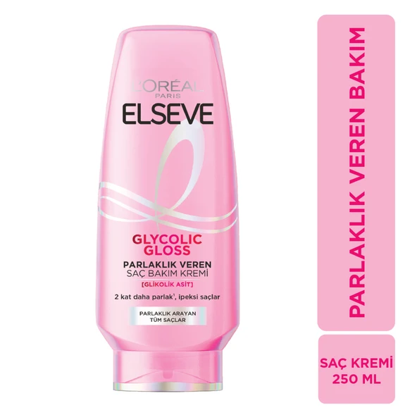 L'Oréal Paris Elseve Glycolic Gloss Parlaklık Veren Saç Bakım Kremi 250ml ürün görseli 1