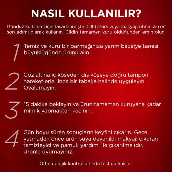 Loreal Paris Revitalift Lazer Eyebag Instant Eraser Göz Altı Torba Görünümüne Karşı Etkili Göz Kremi 15ml - Resim 5