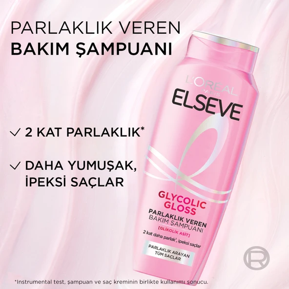 L'Oréal Paris Elseve Glycolic Gloss Parlaklık Veren Bakım Şampuanı 300ml - Resim 4
