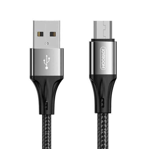Joyroom S-0230N1 0.2m 3A USB -Mikro Data Sync Şarj Kablosu Siyah