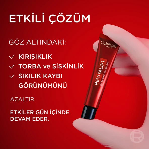 Loreal Paris Revitalift Lazer Eyebag Instant Eraser Göz Altı Torba Görünümüne Karşı Etkili Göz Kremi 15ml - Resim 6
