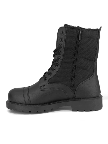 İçi Kürklü Termo Kaymaz Taban Siyah Erkek Postal Bot - 6