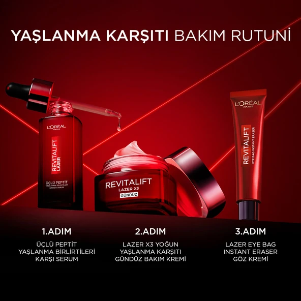Loreal Paris Revitalift Lazer Eyebag Instant Eraser Göz Altı Torba Görünümüne Karşı Etkili Göz Kremi 15ml - Resim 7