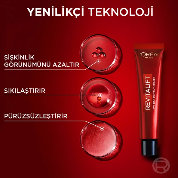 Loreal Paris Revitalift Lazer Eyebag Instant Eraser Göz Altı Torba Görünümüne Karşı Etkili Göz Kremi 15ml - Resim 3