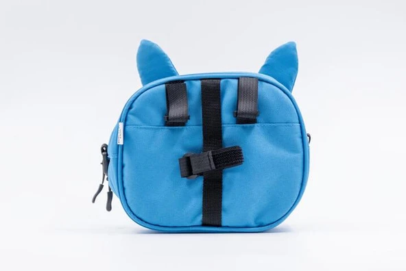 Bisiklet Gidon Çantası  Bobcat Mavi-Beyaz (Omuz Askılı) Çocuk Bisikleti Direksiyon Çantası - 3