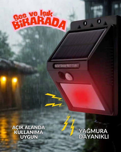 Domuz Kovucu Ayı Kovucu Işıklı Sesli Güneş Enerjili Sensörlü Solar Gece Gündüz Modlu Domuz Kovar Ayı Kovar - 2