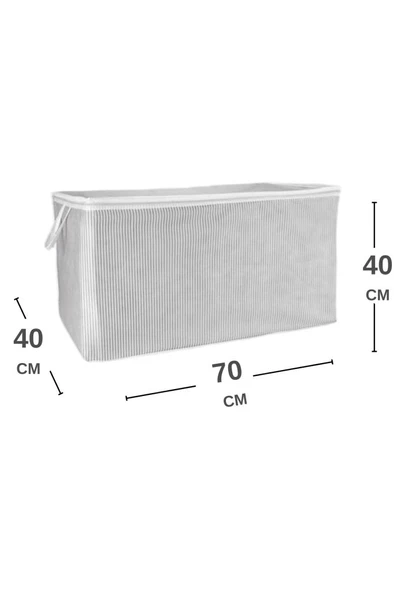 3’lü Maksi Yastık Hurcu Seti, Yastık Yorgan Kıyafet Çamaşır Düzenleyici (70x40x40cm) 3 Adet - Resim 2