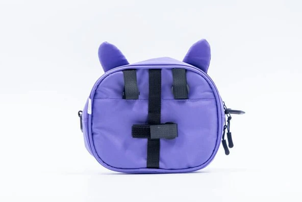 Bisiklet Gidon Çantası Hydra Mor (Omuz Askılı) Çocuk Bisikleti Direksiyon Çantası - 2