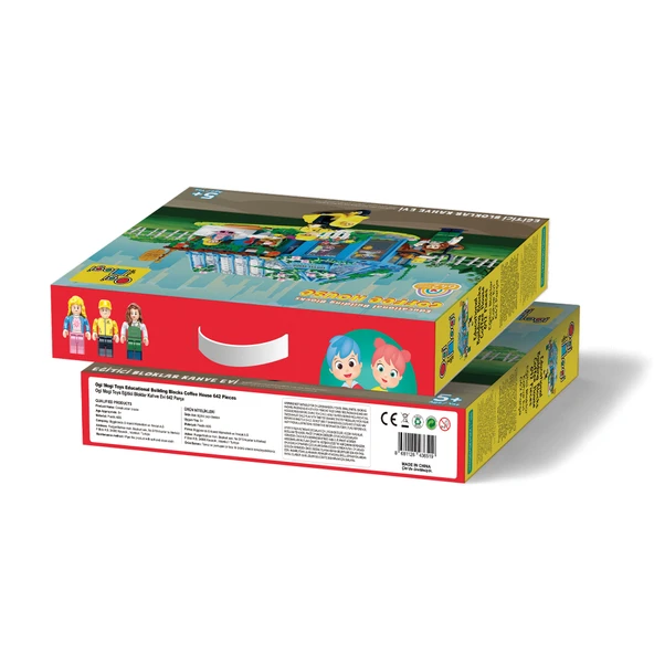 Ogi Mogi Toys Eğitici Bloklar Kahve Evi 642 Parça, Lego Uyumlu Yapı Seti - 5