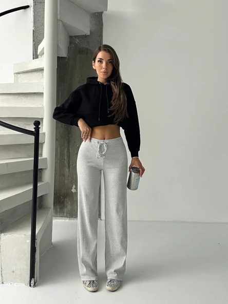 Fit comfort gri salaş pantolon A6011 - Resim 2