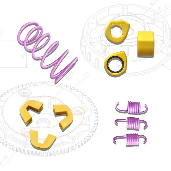 Scooter 125/150 Performans Seti Gy6 (10 Gram Baga+Tırnak) (Balata+Varyatör Yay) Speed Up ürün görseli