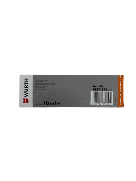 WÜRTH SİLİKON SIVI CONTA SİYAH 250°C ISIYA DAYANIKLI 85GR - 2