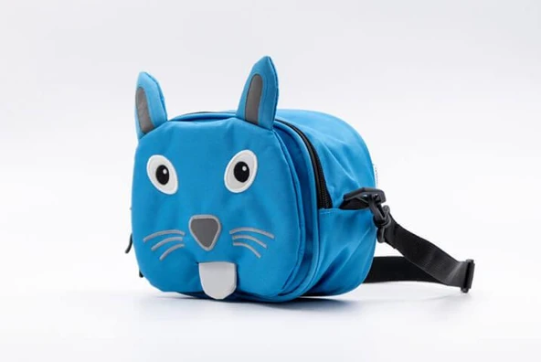 Bisiklet Gidon Çantası  Bobcat Mavi-Beyaz (Omuz Askılı) Çocuk Bisikleti Direksiyon Çantası - 2