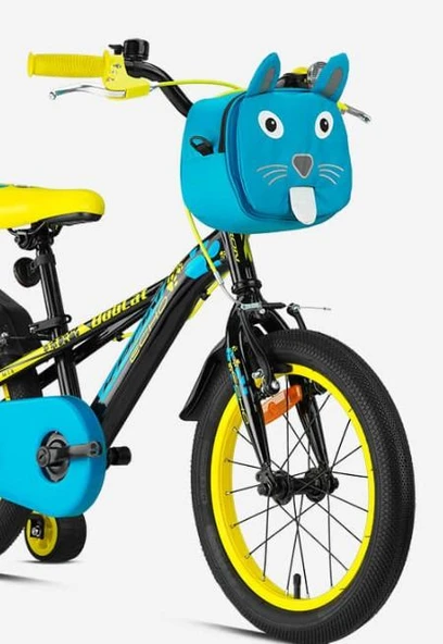 Bisiklet Gidon Çantası  Bobcat Mavi-Beyaz (Omuz Askılı) Çocuk Bisikleti Direksiyon Çantası - 5