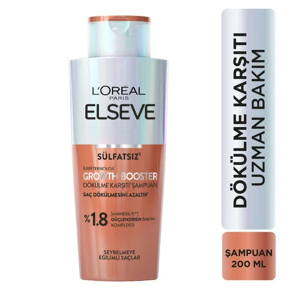 L'Oréal Paris Elseve Growth Booster Dökülme Karşıtı Şampuan 200ml ürün görseli 1