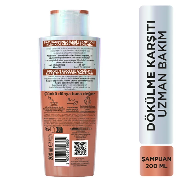 L'Oréal Paris Elseve Growth Booster Dökülme Karşıtı Şampuan 200ml - Resim 7