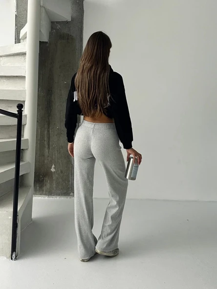 Fit comfort gri salaş pantolon A6011 - Resim 4