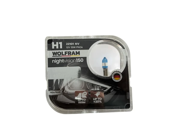 WOLFRAM H1 12V %150 GÜÇLÜ %20 BEYAZ IŞIK AMPUL - 1