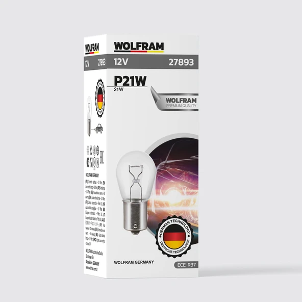WOLFRAM P21W 12V 21W 93 AMPUL