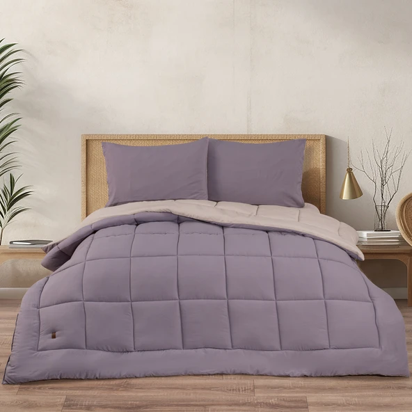 Schafer Home Softy Comfort Yorgan Seti 4 Parça-Bej/Mor