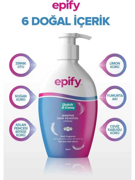 3 Adet X Epify Tüy Dökücü Krem 250 Ml Tüm Ciltler - 7