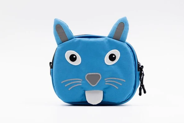 Bisiklet Gidon Çantası  Bobcat Mavi-Beyaz (Omuz Askılı) Çocuk Bisikleti Direksiyon Çantası