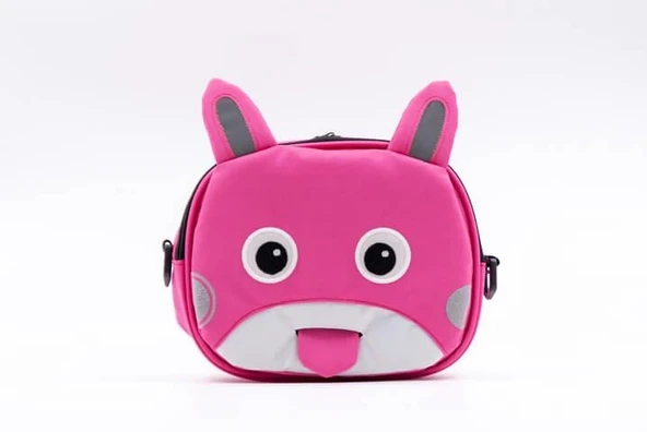 Bisiklet Gidon Çantası  Hydra Pembe-Beyaz (Omuz Askılı) Çocuk Bisikleti Direksiyon Çantası - Resim 3