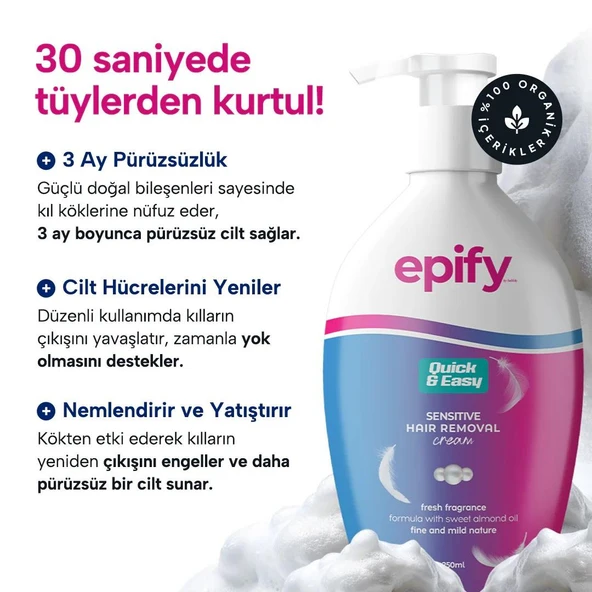 3 Adet X Epify Tüy Dökücü Krem 250 Ml Tüm Ciltler - 5