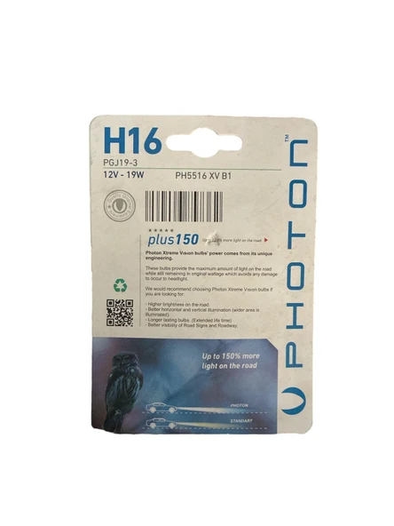 PHOTON H16 12V XTREME VİSİON %150 DAHA FAZLA IŞIK AMPUL - 2