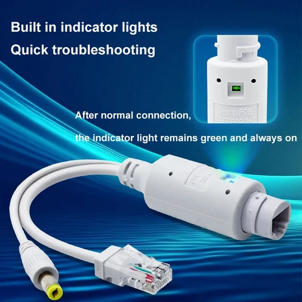 48V TO 12V PASİF RJ45 POE SEPERATÖR SPLITTER DIŞ MEKAN SU GEÇİRMEZ IP KAMERA ENJEKTÖR SEPERATÖR - 9
