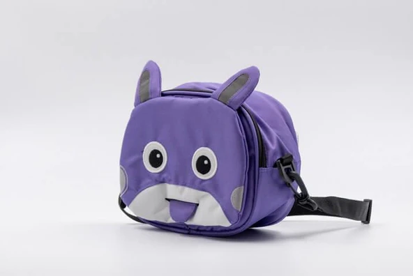 Bisiklet Gidon Çantası Hydra Mor (Omuz Askılı) Çocuk Bisikleti Direksiyon Çantası