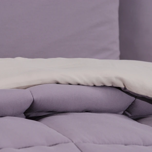 Schafer Home Softy Comfort Yorgan Seti 4 Parça-Bej/Mor - 2