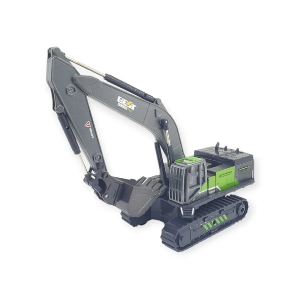 Metal İş Makinası Excavator - Tekerlekli 26cm - 601-4 - 1