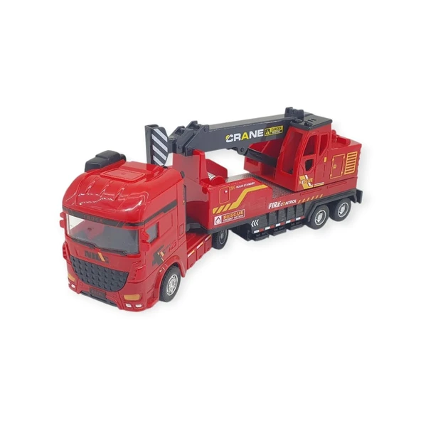 Metal İtfaiye Arabası - Vinç 26cm - 706-43 - Resim 2