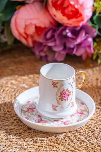 Acar Terra Rosa 6 Kişilik Kahve Fincanı Takımı - 90 ml MX-07171