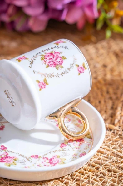 Acar Terra Rosa 6 Kişilik Kahve Fincanı Takımı - 90 ml MX-07171 - 2
