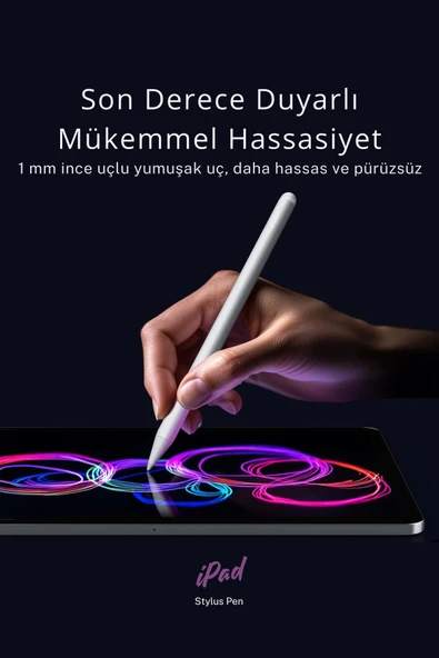 iPad Avuçiçi Algılamayan 1. Nesil Elma Tablet Kalemi - Resim 5