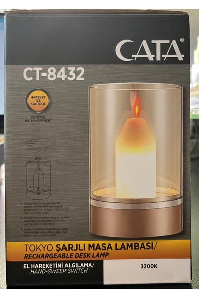 CATA TOKYO ŞARJLI MASA LAMBASI HAREKETE DUYARLI (CT-8432) - 4