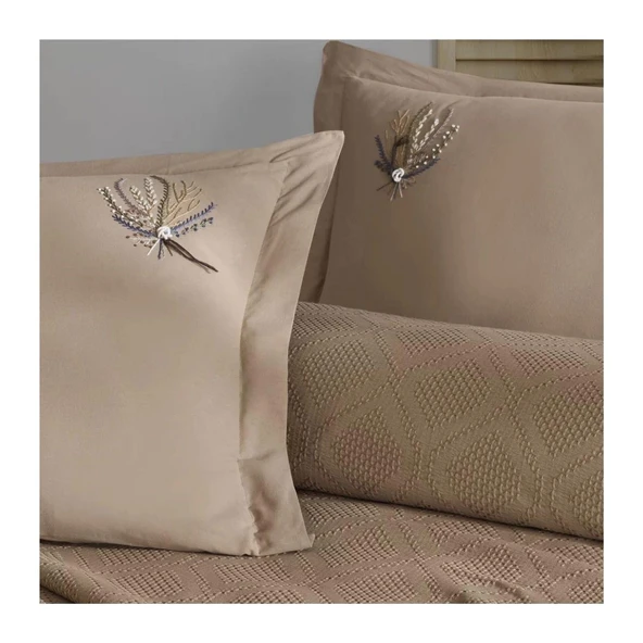 Zebra Casa Sandal Pike Seti Kahverengi Çift Kişilik - Resim 2