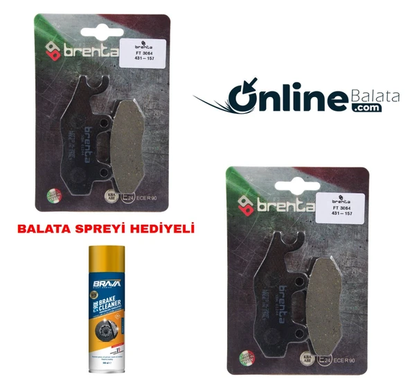 Kawasakı Ex 250 R Brenta Fren Balata Takımı Ön Ve Arka Ob4241 ürün görseli