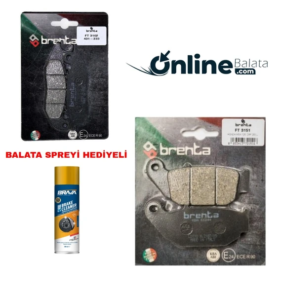 Honda Crf 250 L Brenta Fren Balata Takımı Ön Ve Arka Ob4277 ürün görseli