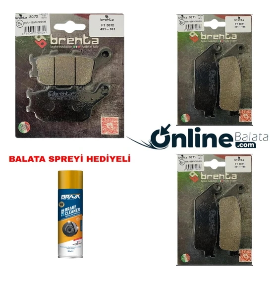 Honda Cbf 600 04-07 Brenta Fren Balata Takımı Ön Ve Arka Ob4253 ürün görseli