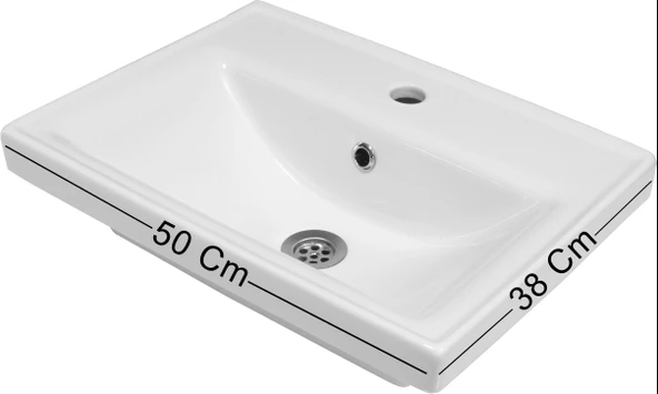 Karen Banyo Kemer 50 Cm, Lavabolu, Aynalı, Banyo Dolabı, Mat Antrasit, Lavabo Dahil - 4