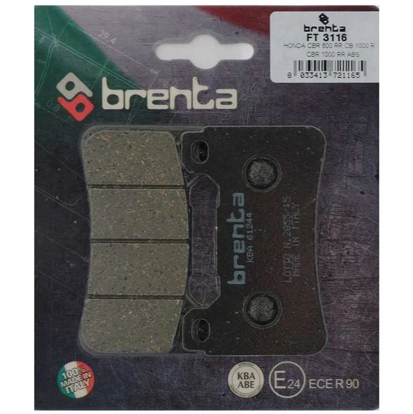 Honda Cbr 600 Rr 2005-2016 Brenta Ön Fren Balata Ob ürün görseli