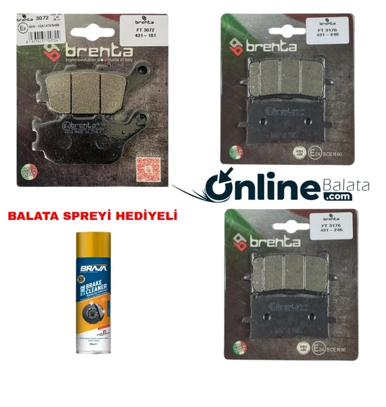 Honda Crf 1000 L Africa Twin Brenta Fren Balata Takımı Ön Ve Arka Ob4259 ürün görseli