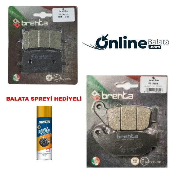 Cf Moto Nk 250 2022 Ve Sonrası Brenta Fren Balata Takımı Ön Ve Arka Ob4279 ürün görseli